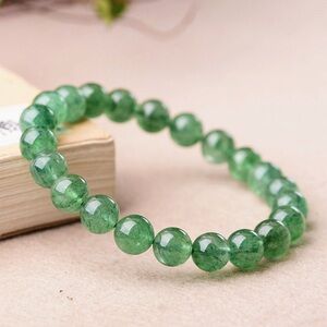 🆕New Green Strawberry Quartz 8mm Healing Gemstone Bracelet